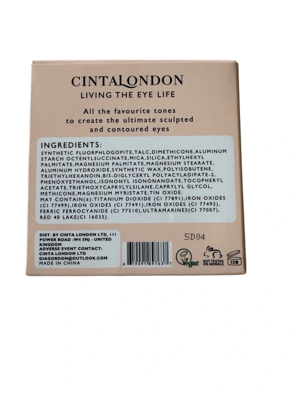 Cinta London Living The Eye Life Eyeshadow Palette